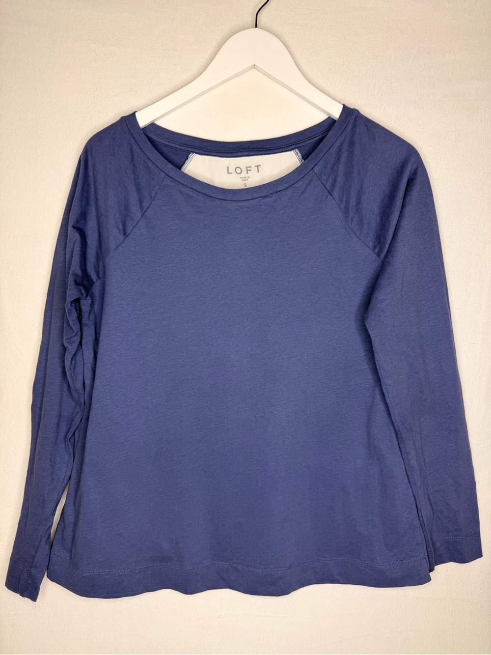 LOFT Womens Long Sleeve Navy Blue Top Small